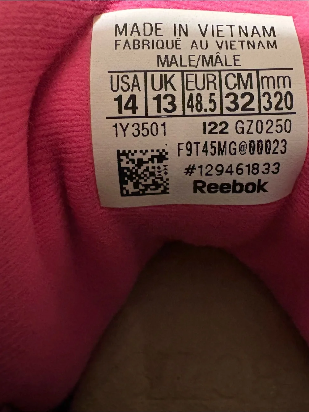 Reebok Black Sneakers with Pink Tongue and Lime Trim